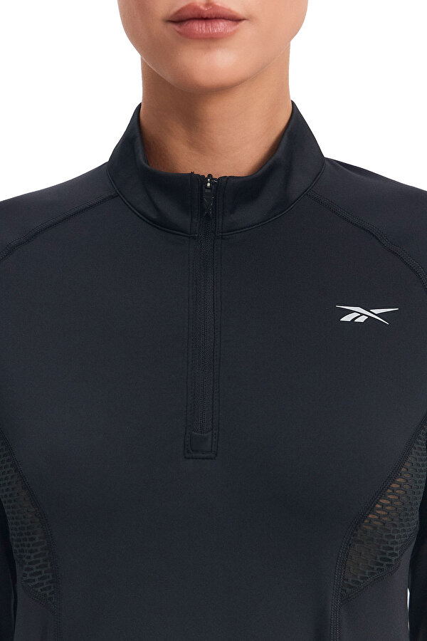 REEBOK Clothing Reebok Running 1/4 Zip Черный