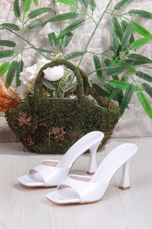 Fort 5133 Ares Rugan Tek Bantlı İnçe Yüksek Topuklu Kadın Terlik