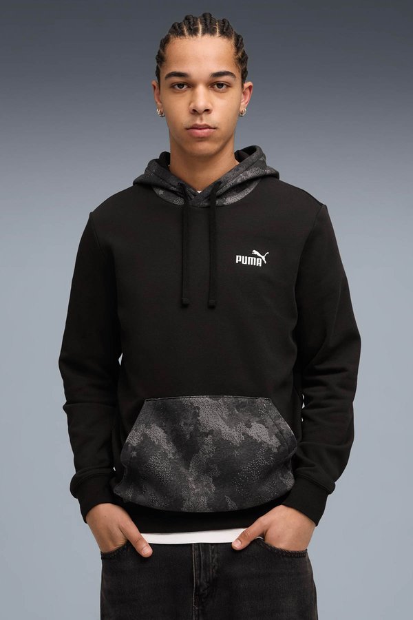 ESS CAMO Hoodie FL Siyah Erkek Sweatshirt - FLO 2. Ürüne %50 İndirim