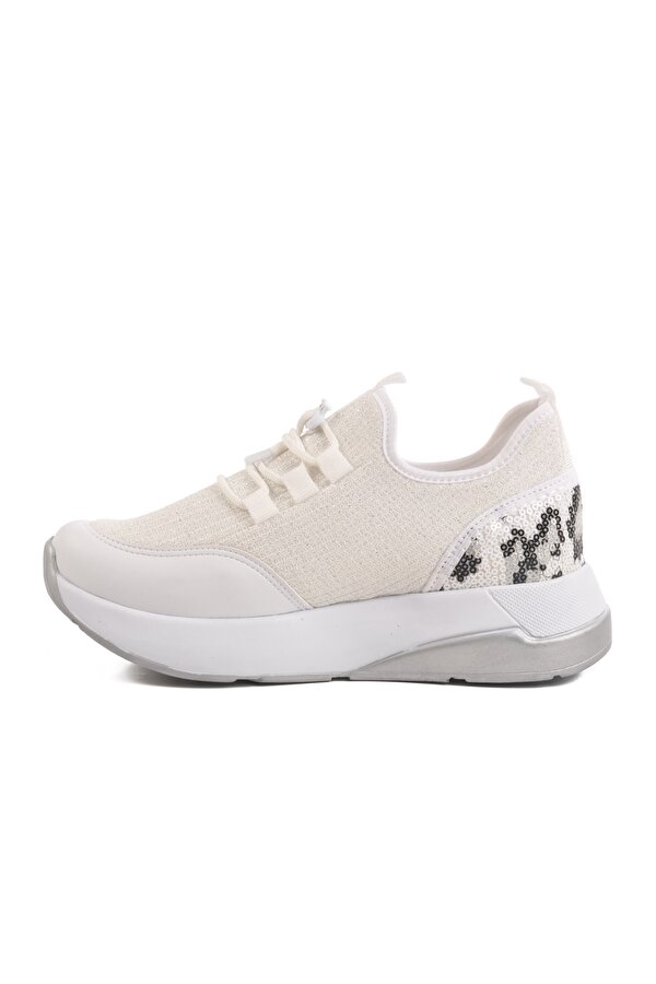 Ayakmod Beyaz Anorak Bağcıklı Kadın Sneaker 702417 Z