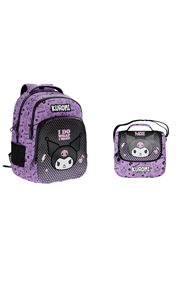 Kuromi 2025 Yılı Orjinal Yeni Sezon Okul Çantası , Beslenme Çantası ve Kalem Kutu