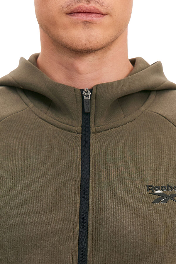 REEBOK Clothing Reebok Core Zip Through Hoody Хаки