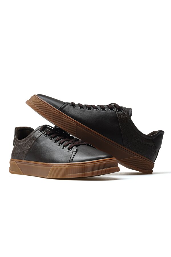 Libero Erkek Hakiki Deri Sneaker Günlük Ayakkabı 25y H1014 M Kahve