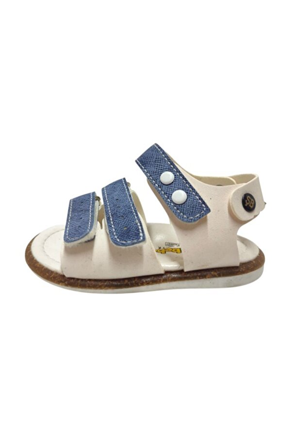 ŞİRİNGENÇ Şirinbebe 1715-20 Anatomik 3 Cırt Bant Erkek Çocuk Sandalet Beyaz Mavi 18-20