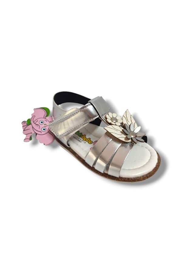 ŞİRİNGENÇ Şirinbebe 1657-20 Çift Çicekli Kız Çocuk Sandalet 21-25