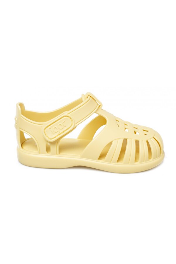 10271 K Tobby Solid Sarı Kız Çocuk Sandalet