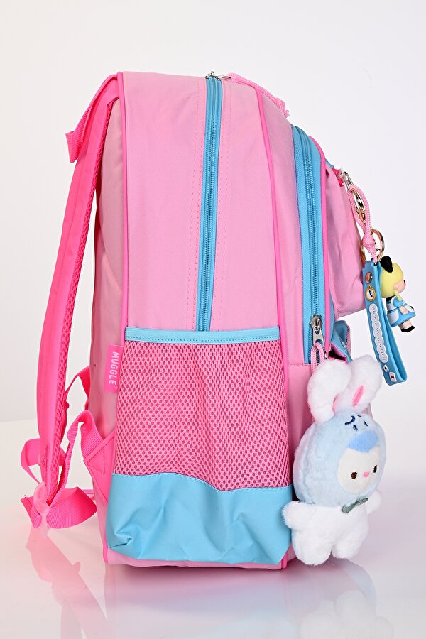 Muggle Mu-5941 Papatya Desenli Okul Çanta Seti 3'lü – Sırt Çantası, Beslenme Çantası ve Kalemlik