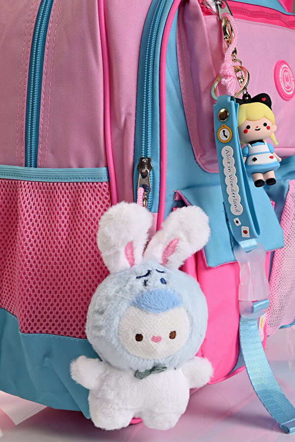 Muggle Mu-5941 Papatya Desenli Okul Çanta Seti 3'lü – Sırt Çantası, Beslenme Çantası ve Kalemlik