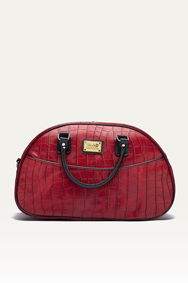 byHAKAN GK68 Yılan Desenli Seyahat El ve Omuz Valizi Spor Hastane Çantası BORDO