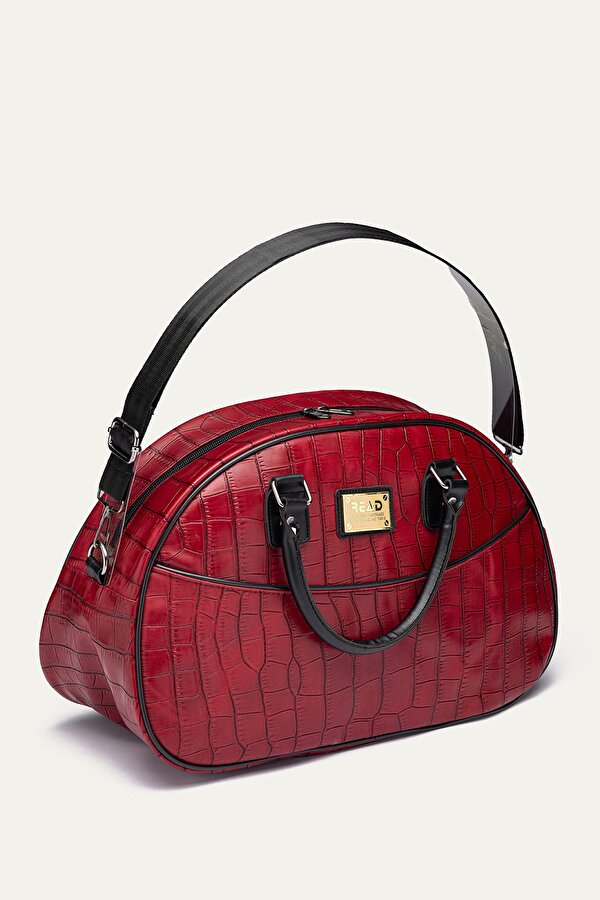 byHAKAN GK68 Yılan Desenli Seyahat El ve Omuz Valizi Spor Hastane Çantası BORDO