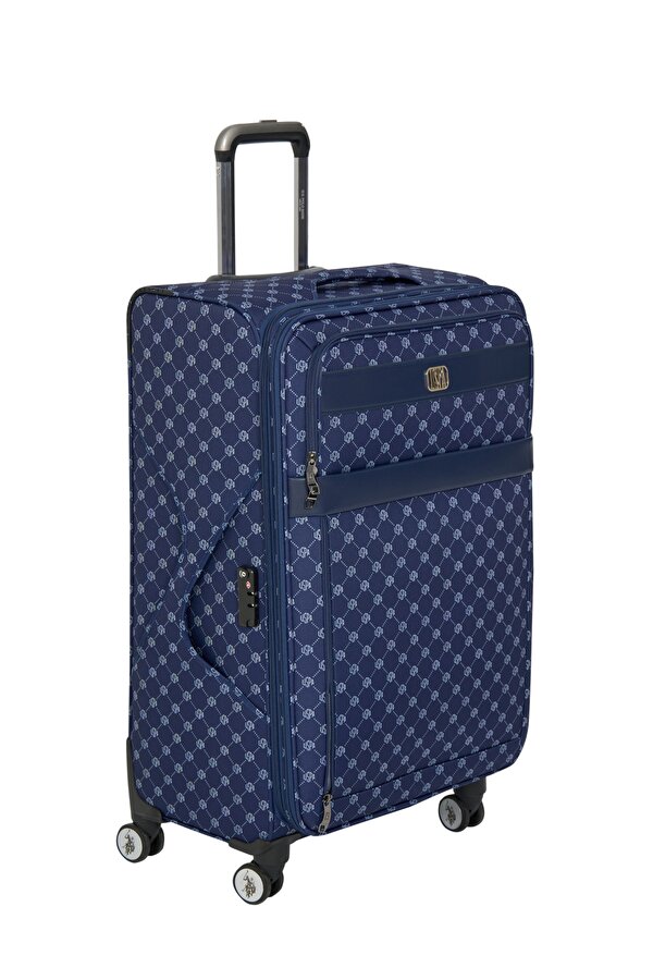 U.S. Polo Assn. U.S. Polo. Assn. 24041-24039-24038-24040 Büyük boy Unisex Monogram Kumaş valiz tatil bavul LACİVERT