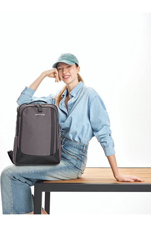 Pierre Cardin 170195 UNİSEX SIRT ÇANTASI OKUL  ÇANTASI GRİ