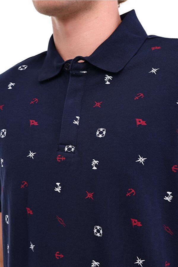 Kinetix ML EDNAV 12 MRN203 5FX Mavi Erkek Kısa Kol T-Shirt