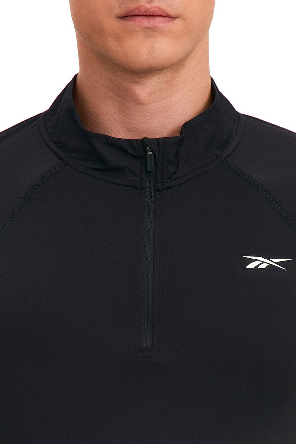 REEBOK Clothing Reebok Rocky Ls 3/4 Zip Muscle T Черный