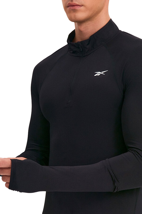 REEBOK Clothing Reebok Rocky Ls 3/4 Zip Muscle T Черный