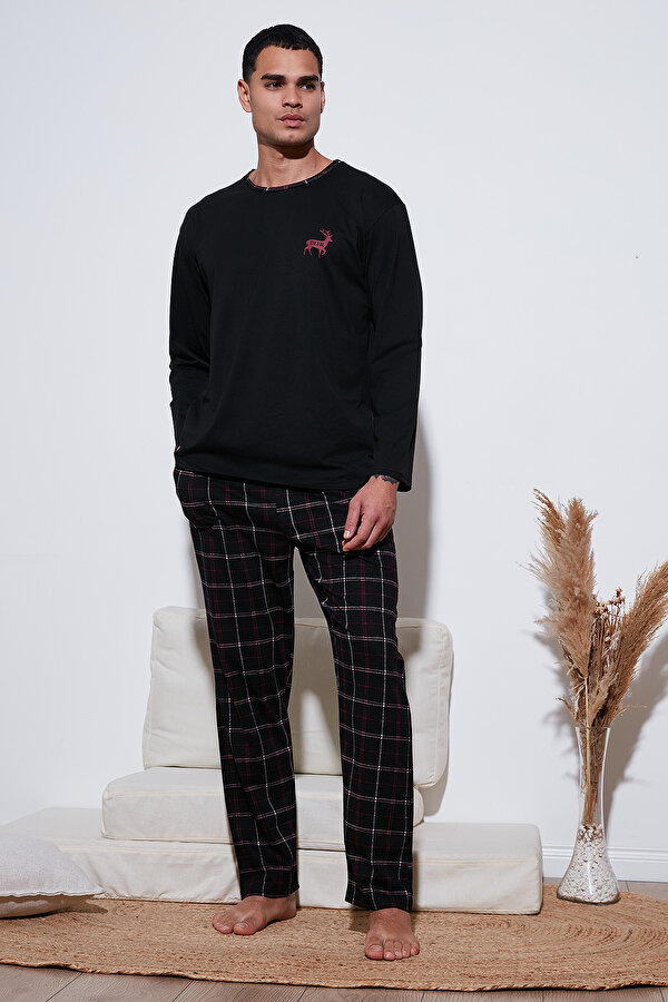 Erkek Pijama Takımı 6574001 SİYAH