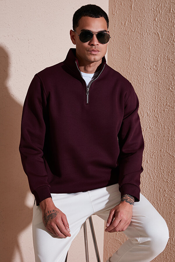 Erkek Sweat 59052592 VİŞNE