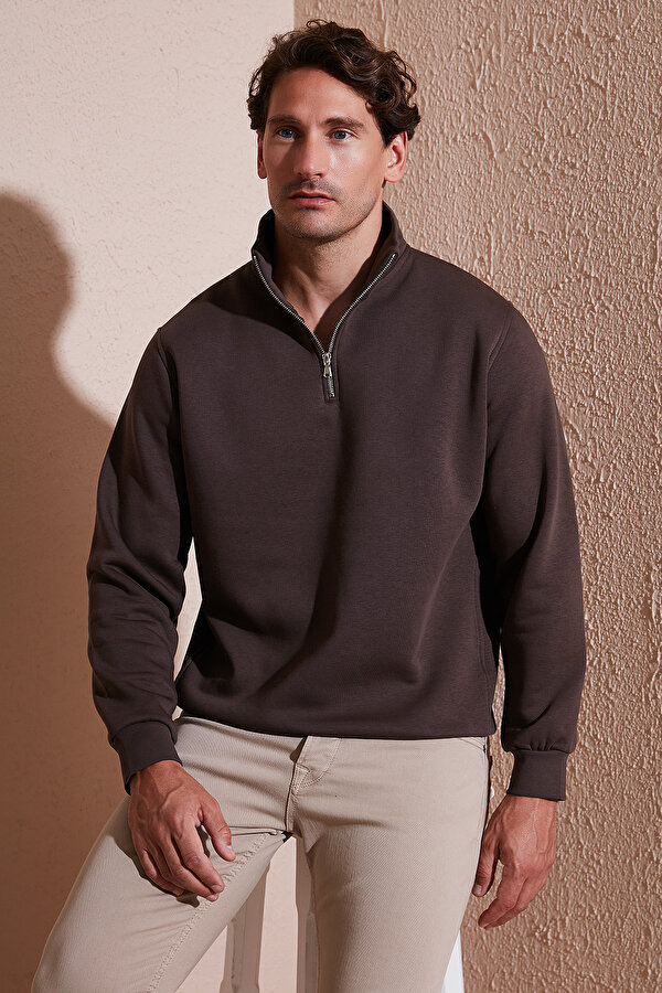 Erkek Sweat 59052592 KOYU KAHVE