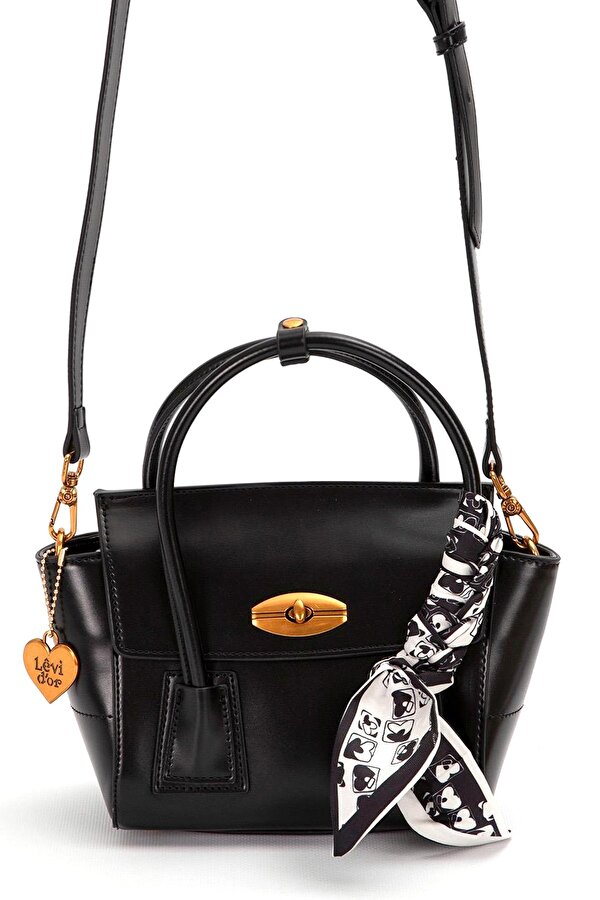 Levidor 930459 Kadın Fular Detaylı Omuz Çantası Siyah
