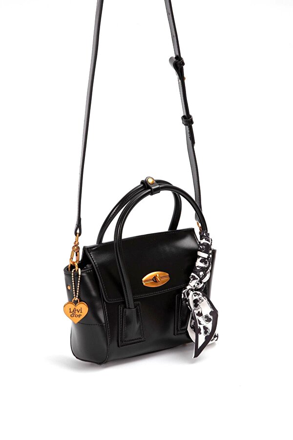 Levidor 930459 Kadın Fular Detaylı Omuz Çantası Siyah