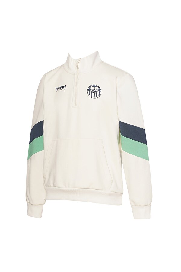 Walkes Erkek Çocuk Ekru Dik Yaka Sweatshirt
