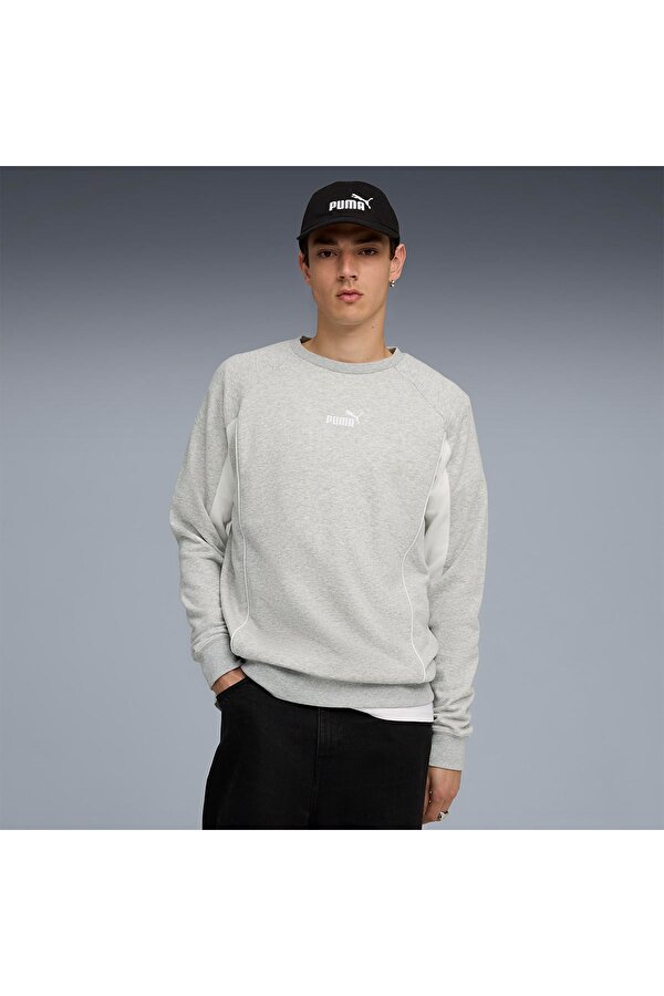 Sport Crew Erkek Gri Bisiklet Yaka Sweatshirt