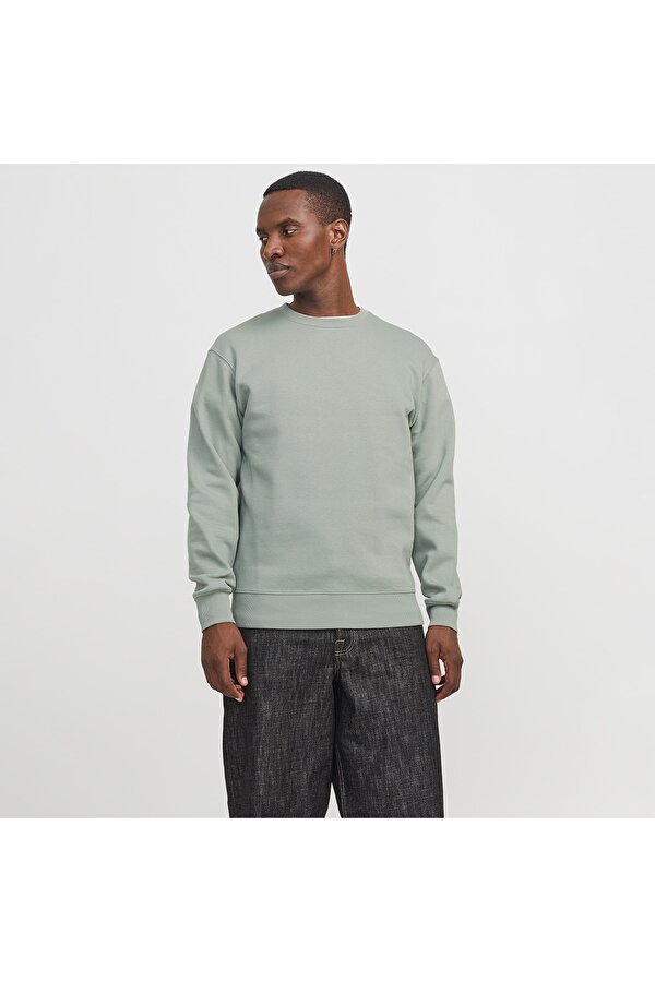 Jack & Jones Jack&Jones Star Basic Erkek Yeşil Bisiklet Yaka Sweatshirt