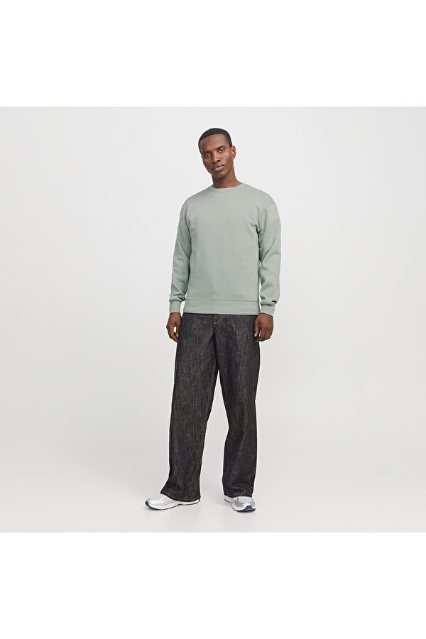 Jack & Jones Jack&Jones Star Basic Erkek Yeşil Bisiklet Yaka Sweatshirt