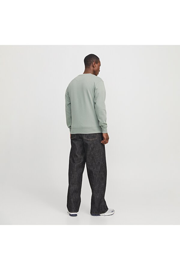 Jack & Jones Jack&Jones Star Basic Erkek Yeşil Bisiklet Yaka Sweatshirt