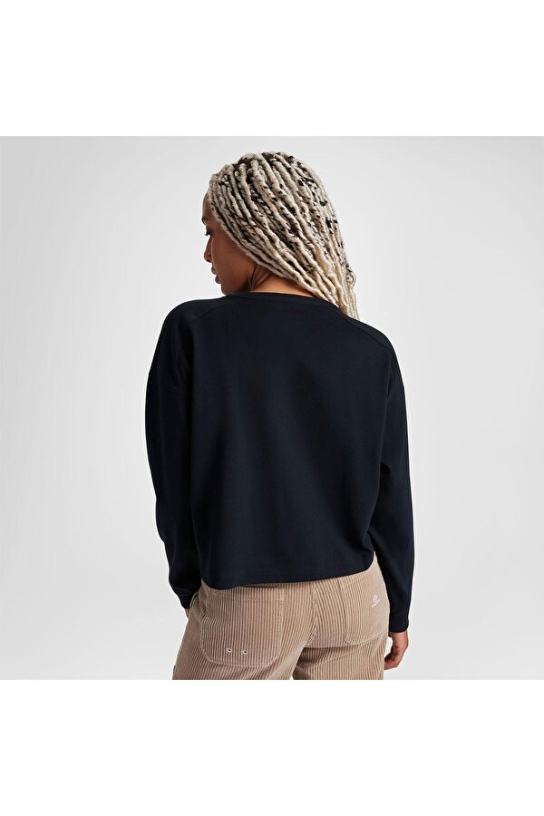 Converse Wordmark Kadın Siyah Bisiklet Yaka Sweatshirt