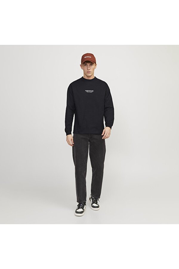 Jack & Jones Jack&Jones Vesterbro Erkek Siyah Bisiklet Yaka Tişört