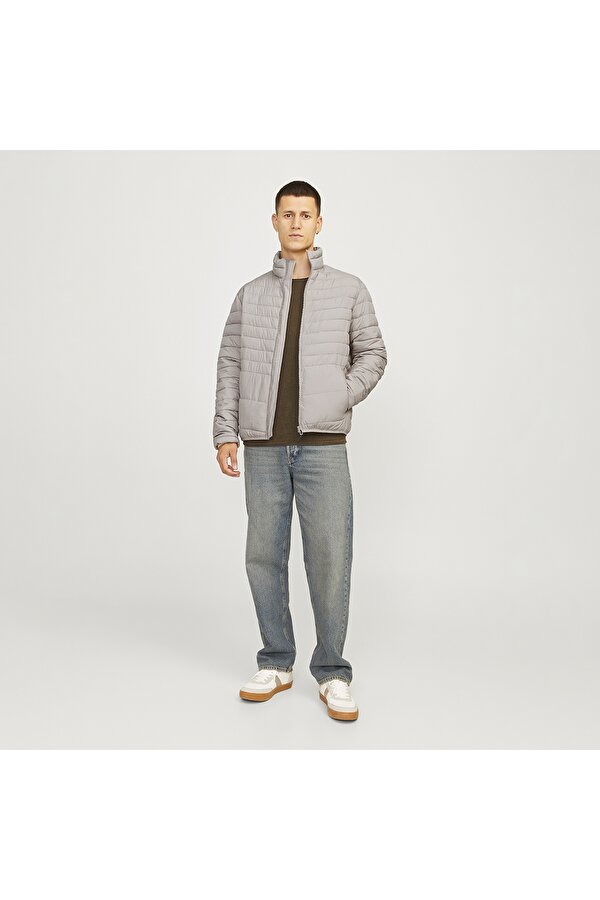 Jack & Jones Jack&Jones State Packable Puffer Colar Erkek Bej Dik Yaka Mont