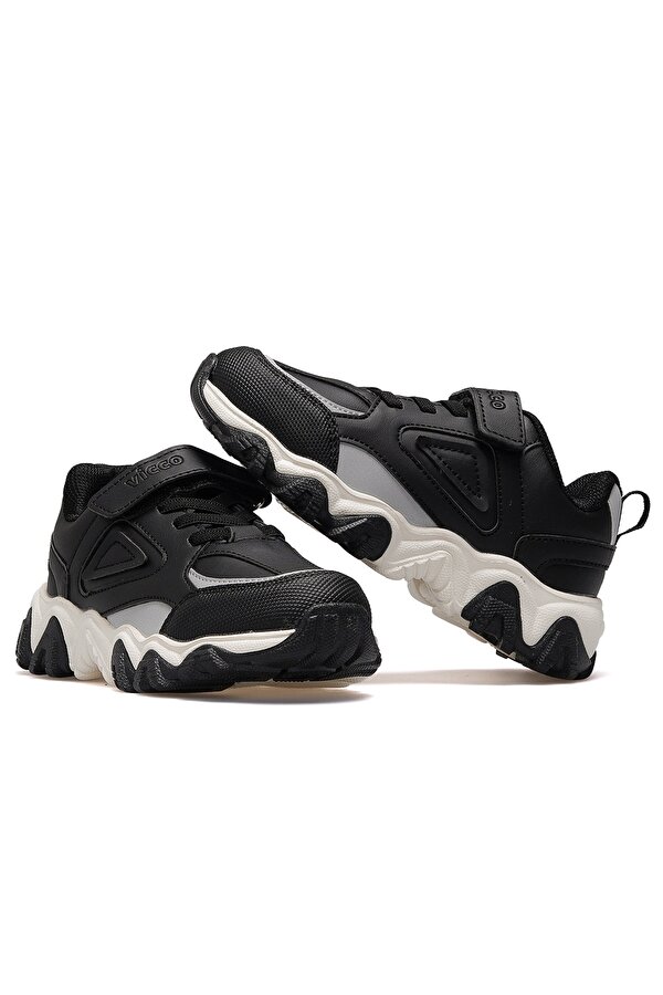 VICCO Jessy Erkek Çocuk Hafif Günlük Sneaker Spor Ayakkabı 23k 950.309 Pe Siyah