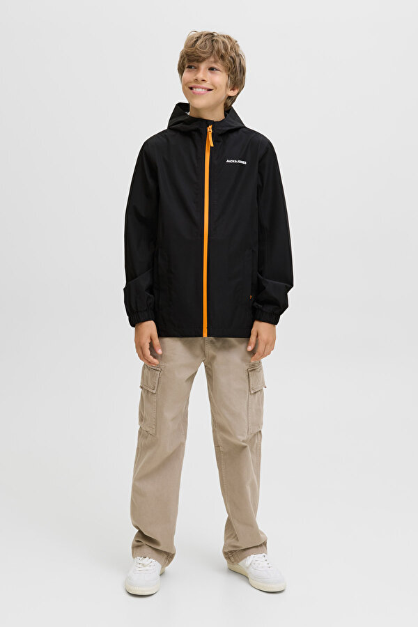 Jack & Jones JJEFLYNN RAIN JACKET SN J Siyah Erkek Çocuk Ceket