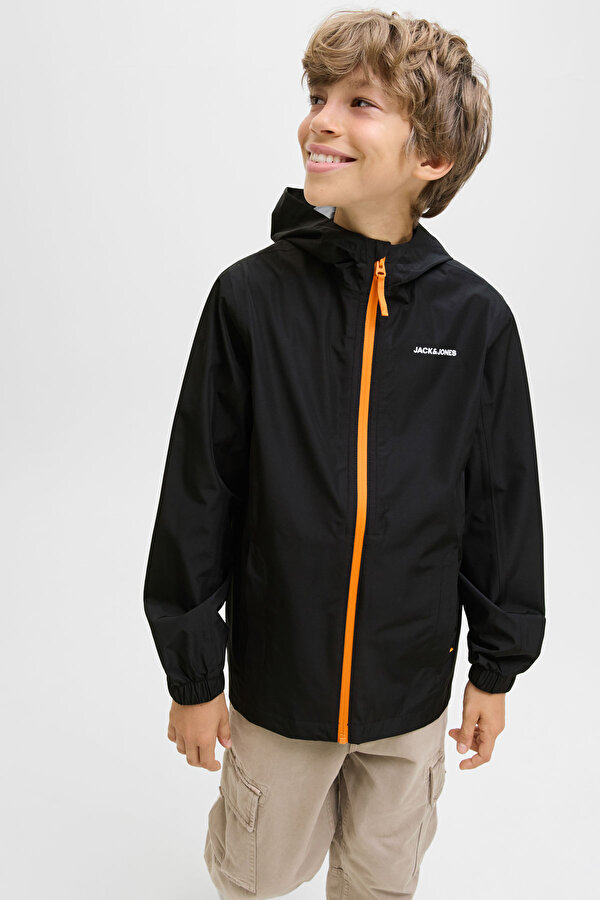 Jack & Jones JJEFLYNN RAIN JACKET SN J Siyah Erkek Çocuk Ceket