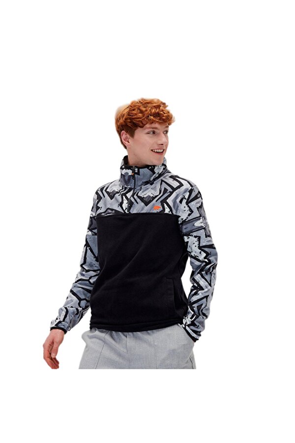 Bad Bear 210221007 Mirage Half-Zip Polar Sweatshirt Siyah