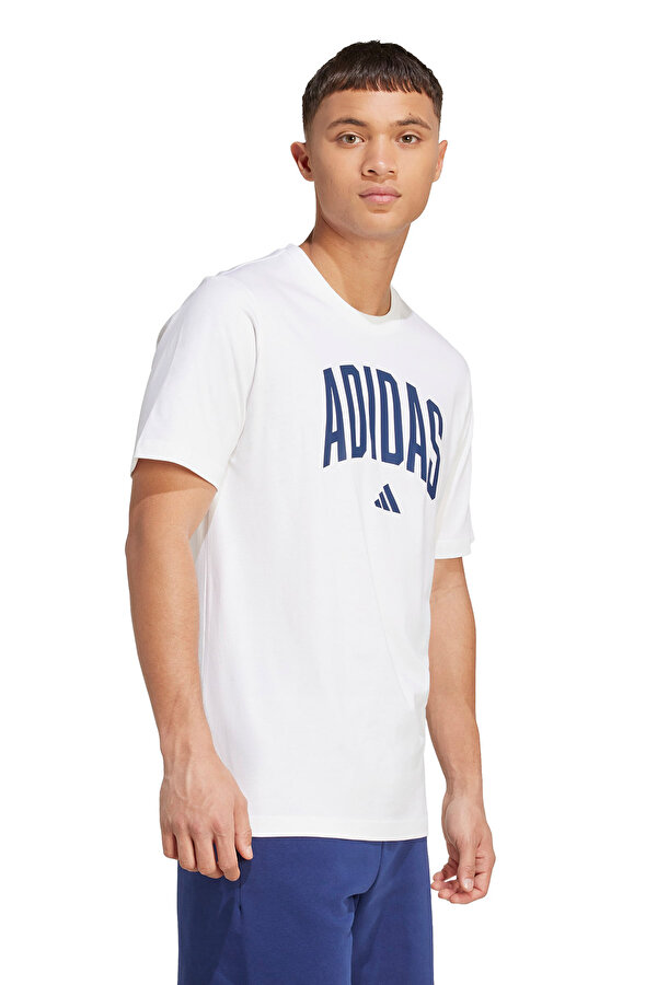 adidas M COLLEGIATE T Beyaz Erkek Kısa Kol T-Shirt
