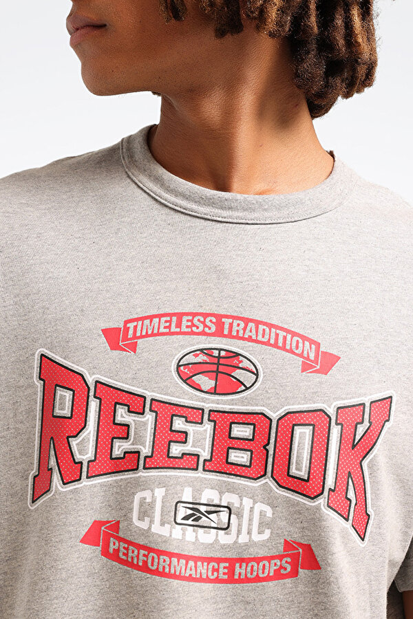 Reebok GS HS TRADITION TEE Gri Erkek Kısa Kol T-Shirt