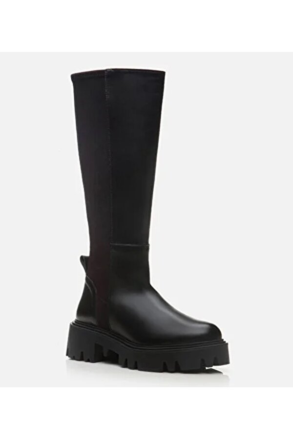Hotiç Kadın Deri Siyah Çizme