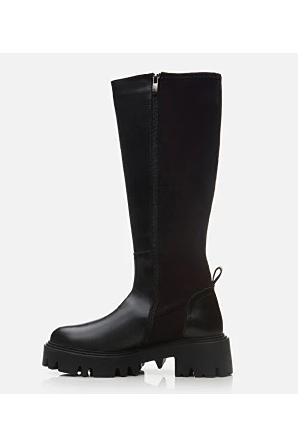 Hotiç Kadın Deri Siyah Çizme