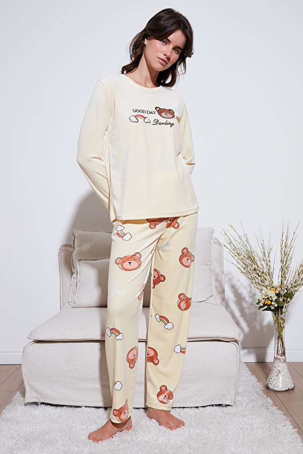 Bayan Pijama Takımı 65713312 SARI
