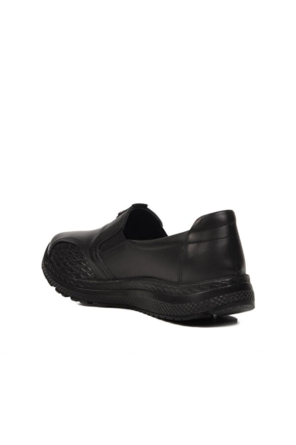 Ayakmod 0042 Z Siyah Hakiki Deri Kadın Günlük Ayakkabı