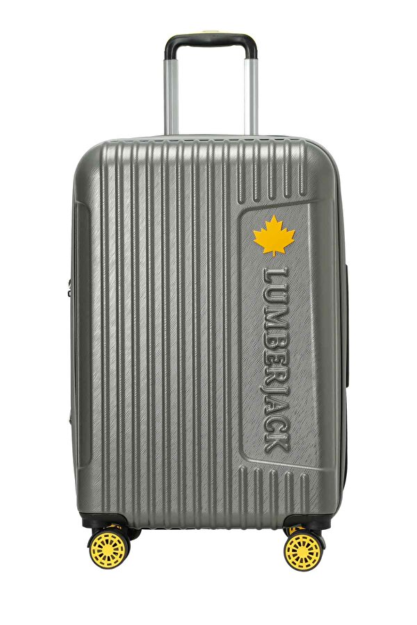 Lumberjack BERLIN -O ABS 5PR Gri Unisex Orta Boy Valiz