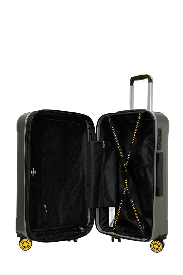 Lumberjack BERLIN -O ABS 5PR Gri Unisex Orta Boy Valiz