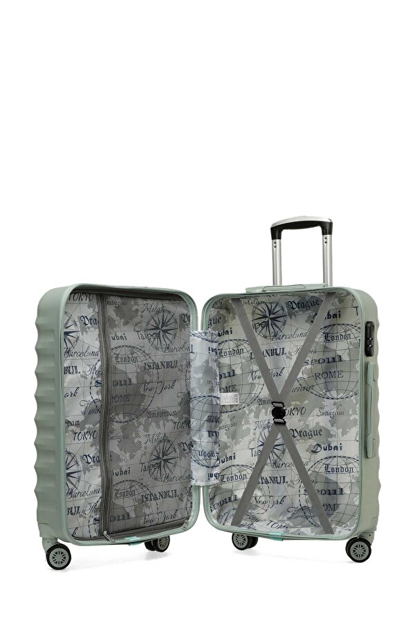 Lumberjack NEWYORK -O ABS 5PR Yeşil Unisex Orta Boy Valiz