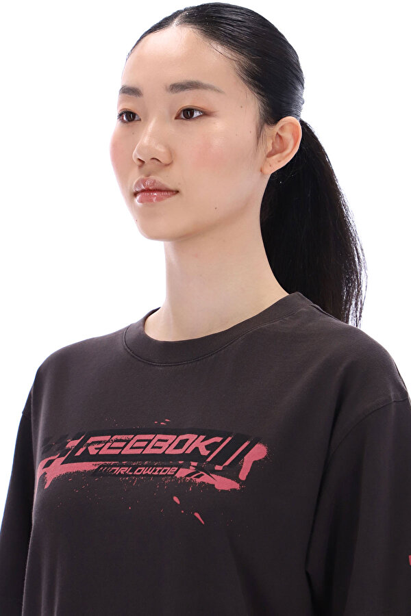 REEBOK Clothing Reebok Michelle Ss Graphic Tee Черный