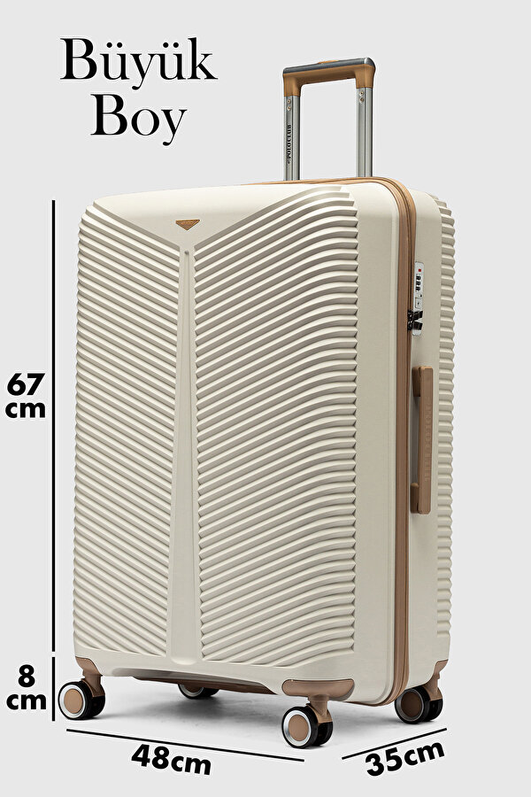 byHAKAN My-pp Bilbao tekerlekli kırılmaz valiz 3'lü set bavul A.GRİ