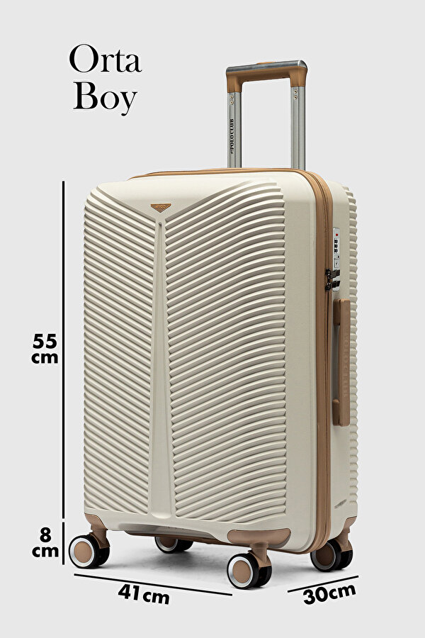 byHAKAN My-pp Bilbao tekerlekli kırılmaz valiz 3'lü set bavul A.GRİ