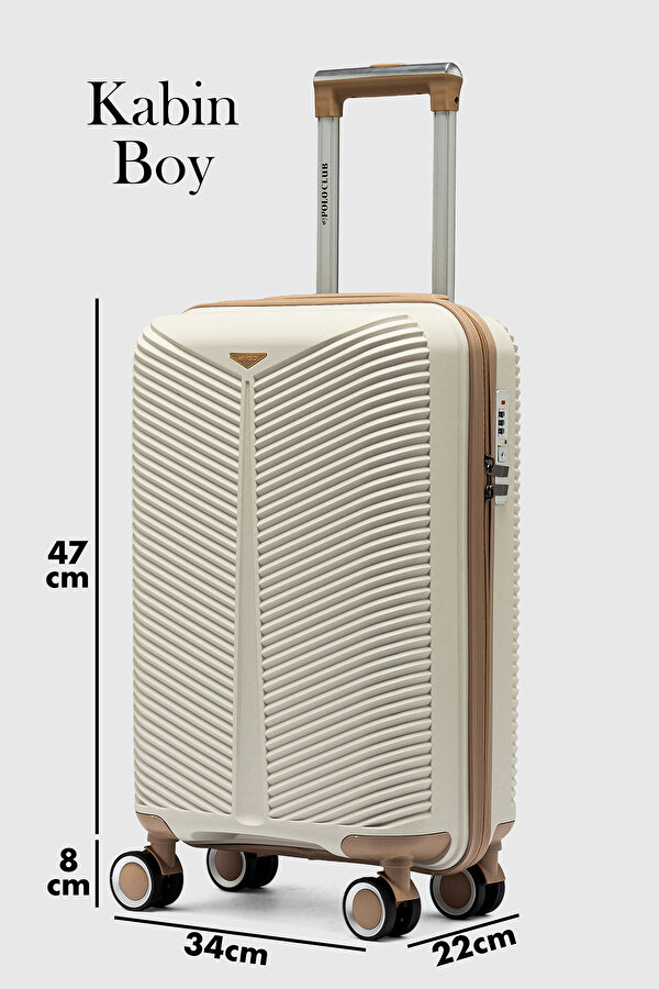 byHAKAN My-pp Bilbao tekerlekli kırılmaz valiz 3'lü set bavul A.GRİ