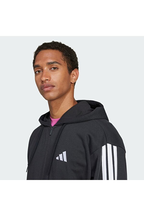 adidas M 3S Ft Fz Hd Erkek Fermuarlı Sweatshirt JD1877